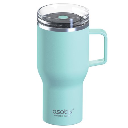 ASOBU 28oz Doublewallinsulated Stainless Steel 360deg Mug, teal NA-SM35TEAL